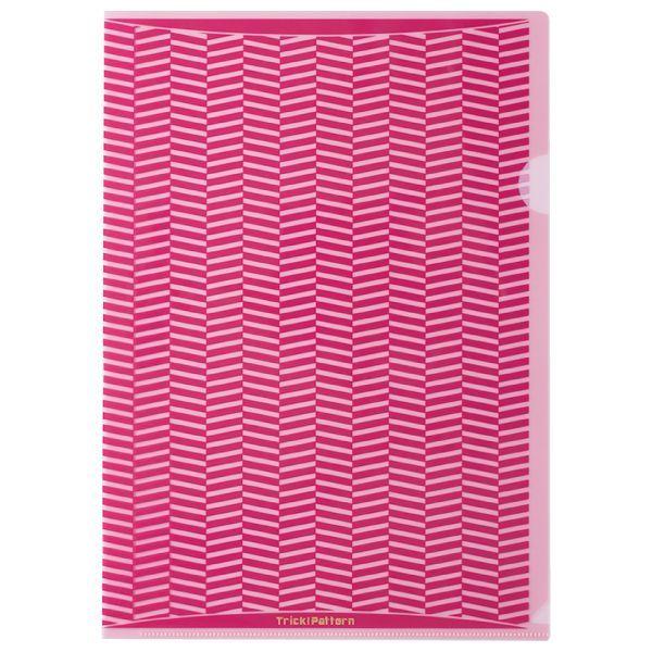 ヒサゴ OP2449 トリック！クリアフォルダ ピンク A4 A4タテ 1パック 書類の目隠しに 文房具 4Pk入 HISAGO