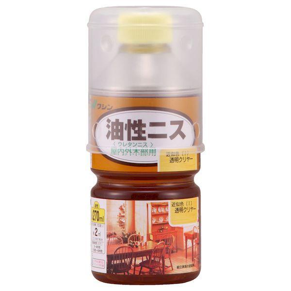 和信ペイント ワシン 4965405210026 直送 代引不可・他メーカー同梱不可 油性ニス 透明クリヤー 270ml