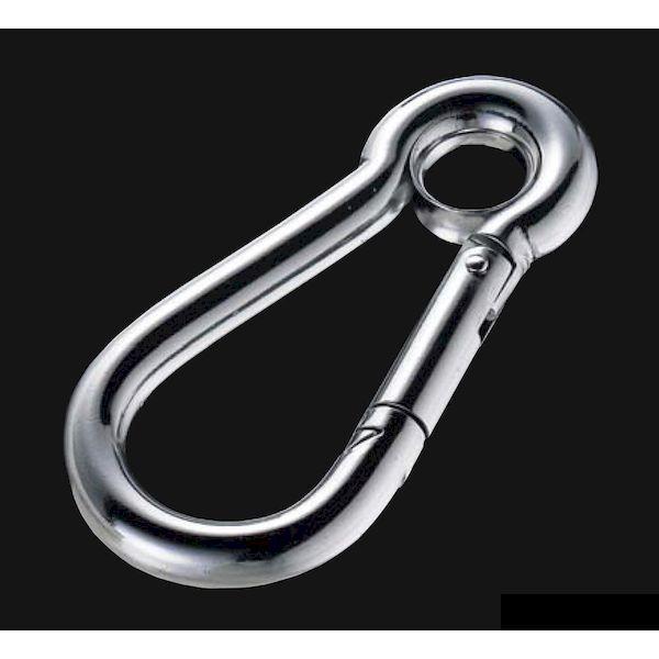 ふじわら アイオウル KF-A8 カラビナA型 リング付 ステンレス 8mm KFA8