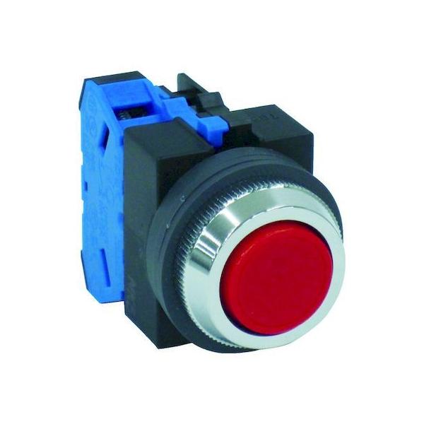 ＩＤＥＣ ABS110NR 平形押しボタンスイッチ　赤