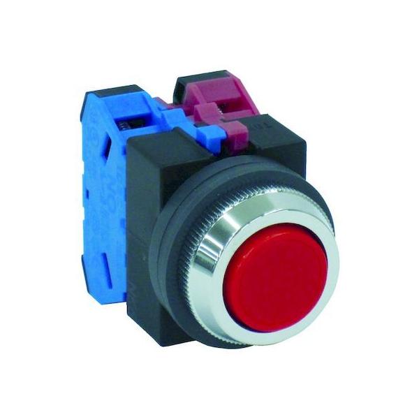 ＩＤＥＣ ABS111NR 平形押しボタンスイッチ　赤