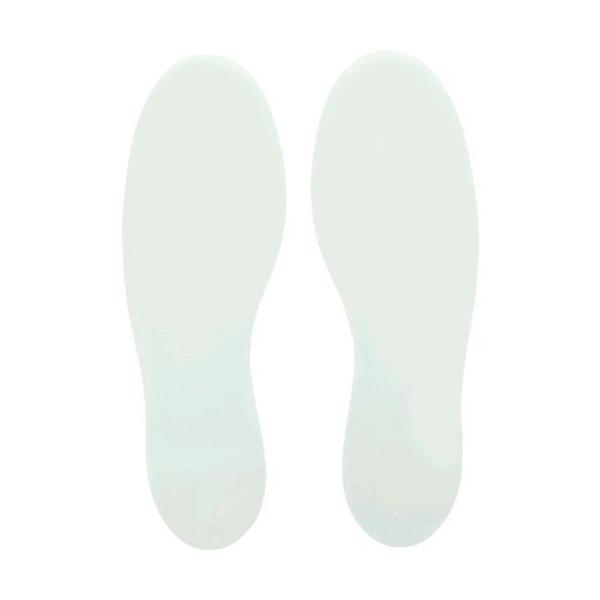 ＴＲＵＳＣＯ DFSF-W 耐久フロアサイン足型 白 ２枚 １シート DFSFW 粘着テープ 2枚2067259 206-7259