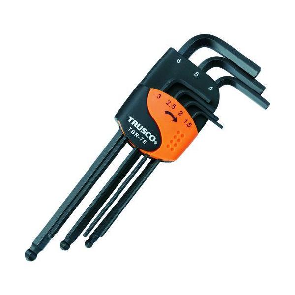 ＴＲＵＳＣＯ TBR-7S ボールポイント六角棒レンチセット 標準タイプ ７本組 TBR7S tr-1038235