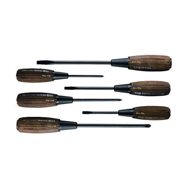 ベッセル VESSEL 336PS ウッディ貫通ドライバー６本組 Ｎｏ．３３６ＰＳ ウッディ貫通ドライバー6本組 tr-1437338