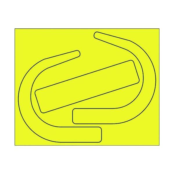 ユニット 335-28Y 安全帯使用確認ステ 大蛍光黄 １０枚 33528Y 安全帯使用確認ステッカー