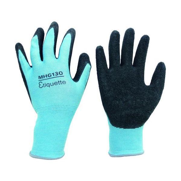 ミドリ安全 MHG-130-ETIQUETTE-L 消臭機能糸使用 作業手袋 ハイグリップ天然ゴム背抜き 薄手 ＭＨＧ１３０エチケット Ｌト