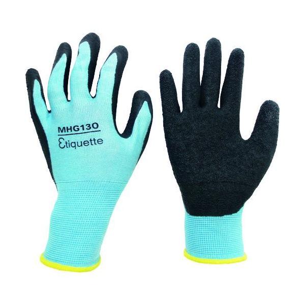 ミドリ安全 MHG-130-ETIQUETTE-LL 消臭機能糸使用 作業手袋 ハイグリップ天然ゴム背抜き 薄手 ＭＨＧ１３０エチケット ＬＬト