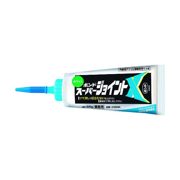 コニシ 4901490056866 建築用シーリング剤 ボンド スーパージョイントＸ ホワイト ５００ｇ 500g ボンド
