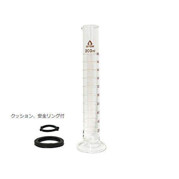 アズワン 6-231-07 メスシリンダー200ml 硬化ガラス【1個】 623107
