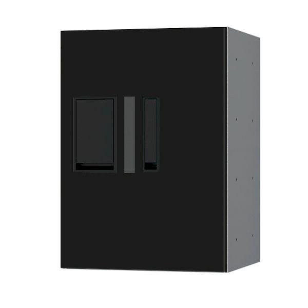 ナスタ NASTA KS-TLP28R-4AN-BK 直送 代引不可 宅配ボックス プチ宅 防水型 W280シリーズ ブラック 捺印付 H400タイプ