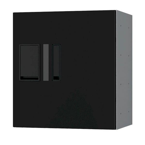 【受注生産品 納期-約1ヶ月】ナスタ NASTA KS-TLP36R-4AN-BK 直送 代引不可 宅配ボックス プチ宅 防水型 W360シリーズ ブラック 捺印付 H400タイプ