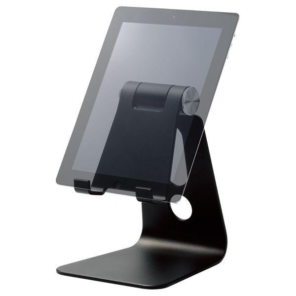 エレコム ELECOM TB-DSCHALBK タブレットスタンド アルミスタンド 折りたたみ フリーアングル 5．0～12．9inch スマホ タブ