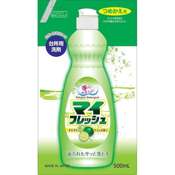 ロケット石鹸 マイフレッシュ 詰替用 500ml ライム(×20)