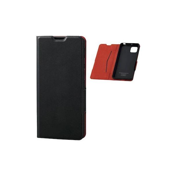 エレコム ELECOM PM-S205PLFUBK AQUOS sense4 sense5G ケース カバー レザー 手帳 フラップ 薄型 カードポケ