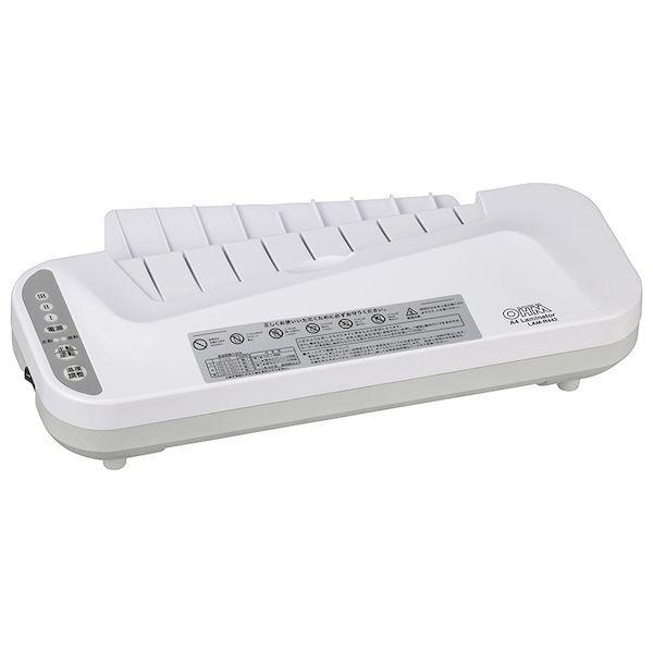 オーム電機 LAM-R442 パーソナルラミネーター（４本ローラー/A4タイプ/ホワイト） LAMR442