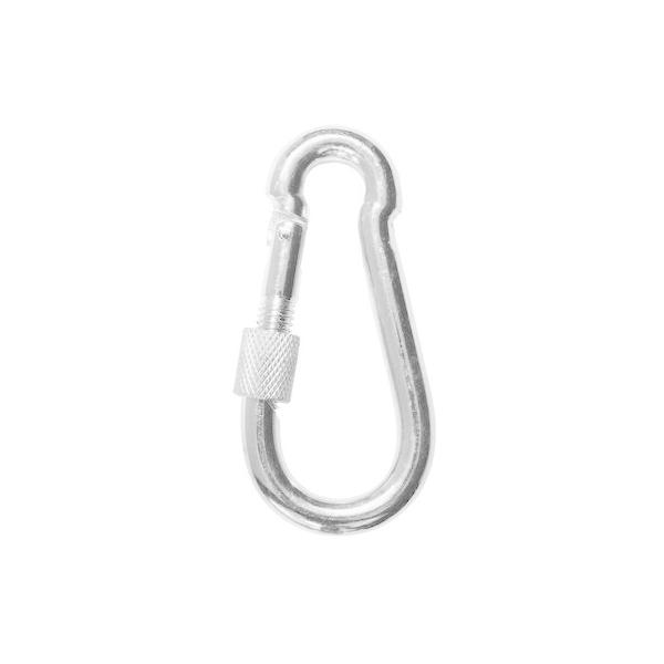 和気産業 15-426 ロック付スプリングフック シルバー 8×80mm 15426