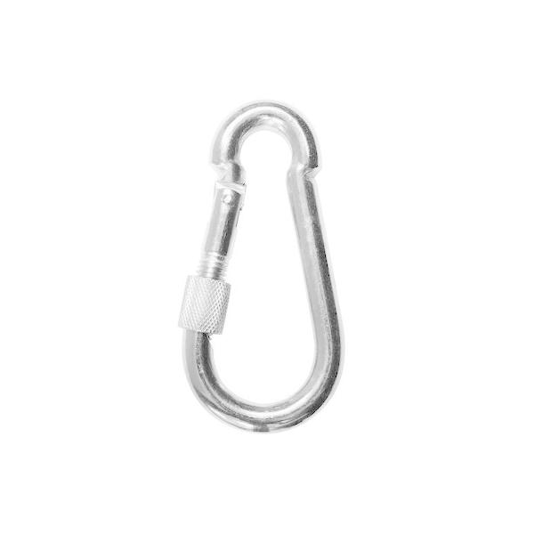 和気産業 15-428 ロック付スプリングフック シルバー 10×100mm 15428