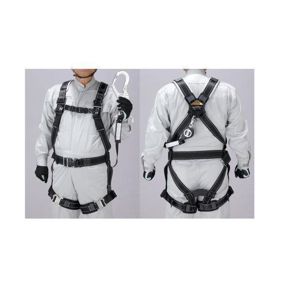 トーヨーセーフティ（TOYO SAFETY） FGH144 フルハーネス型巻取式 ロック装置付き シングルランヤード