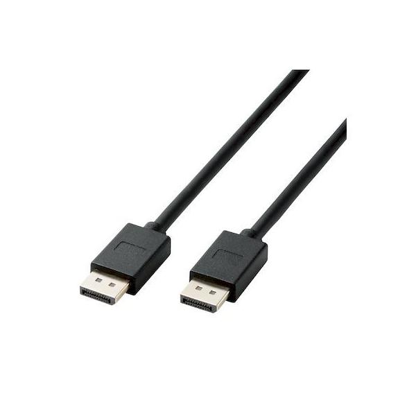 エレコム ELECOM CAC-DP1420BK2 DisplayPort ケーブル 2m 8K 映像転送 Ver1．4認証 マルチストリーム機能ブラ