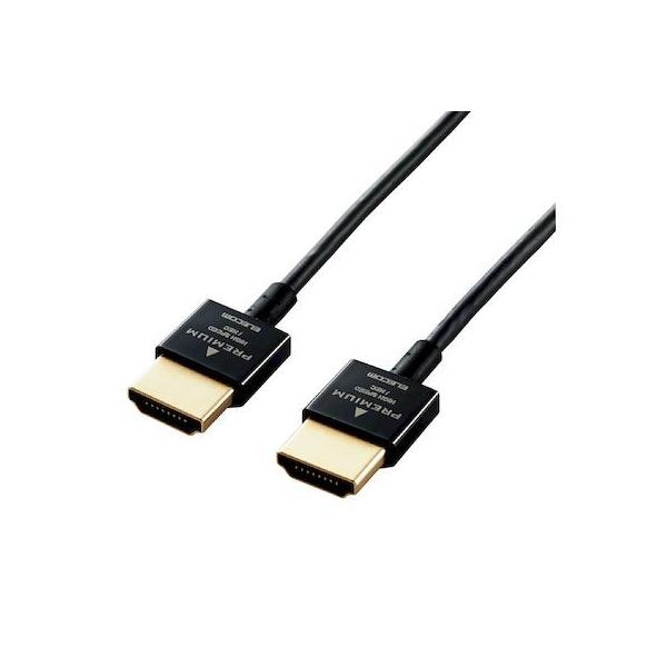 エレコム ELECOM CAC-HDPSS10BK HDMIケーブル プレミアム 1m 4K対応 スリム 小型コネクタ 高速 高画質 イーサネット対応