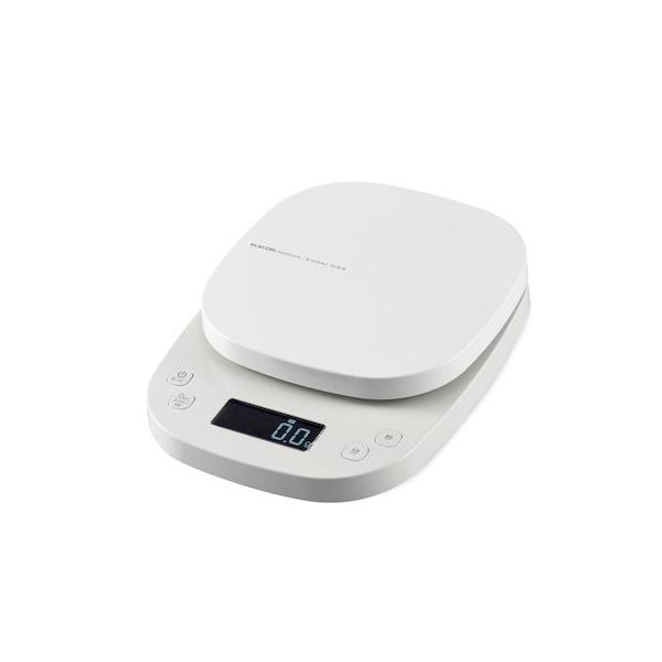 エレコム ELECOM HCS-KS03WH キッチンスケール デジタル はかり 最小 0．1g 最大 2kg タイマー機能 自動電源オフ ホワイト