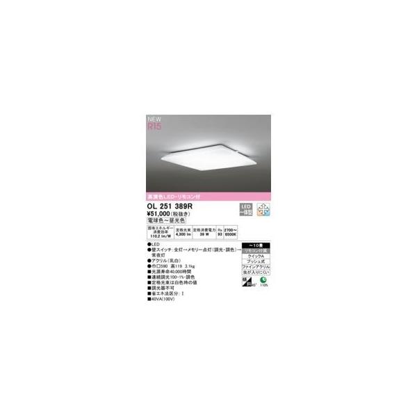 オーデリック ODELIC OL251389R LEDシーリングライト