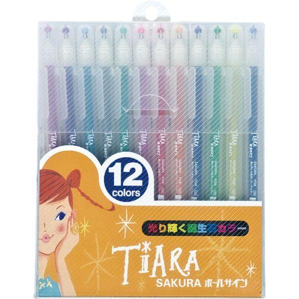 サクラクレパス PGB12TN ボールサインティアラ 12色セット