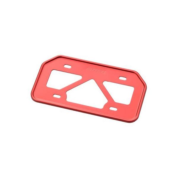 デイトナ DAYTONA 17657 バイク用 ナンバープレートホルダー 125cc以下 山型 原付用 レッド 軽量型