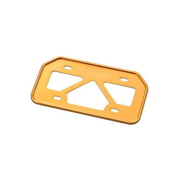 デイトナ DAYTONA 17660 バイク用 ナンバープレートホルダー 125cc以下 山型 原付用 ゴールド 軽量型