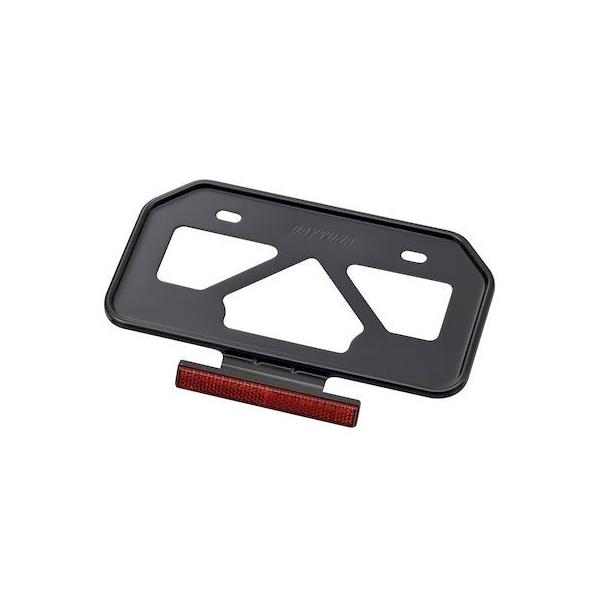 デイトナ DAYTONA 17662 バイク用 ナンバープレートホルダー 125cc以下 山型 原付用 ブラック 軽量型 リフレクター付き