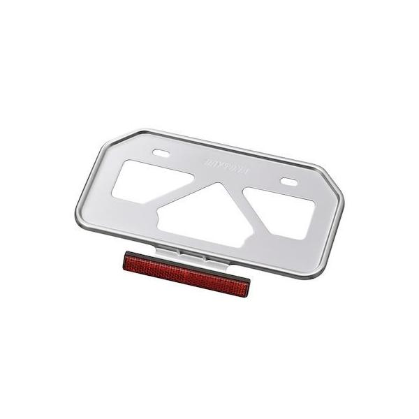 デイトナ DAYTONA 17663 バイク用 ナンバープレートホルダー 125cc以下 山型 原付用 クリアー 軽量型 リフレクター付き