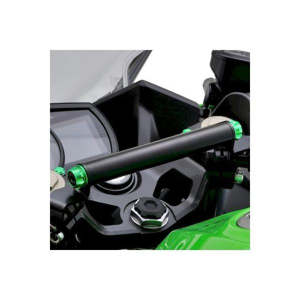 デイトナ DAYTONA 17861 バイク用 クランプバー Ninja400／250専用 マルチバーホルダー ライムグリーン