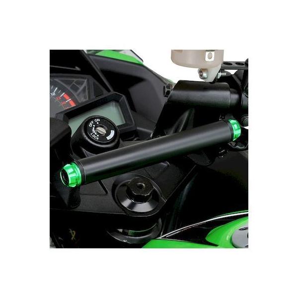 デイトナ DAYTONA 17867 バイク用 クランプバー Ninja250／250R専用 マルチバーホルダー ライムグリーン