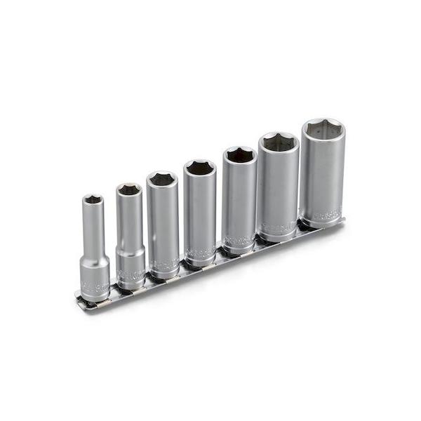 デイトナ DAYTONA 18923 バイク用 工具 六角ソケット ディープ 7ピースセット 8／10／12／13／14／17／19mm 差込角3／8