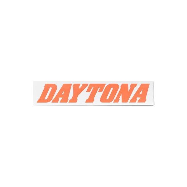 デイトナ DAYTONA 21265 バイク ステッカー ブランドロゴ DAYTONA 角型 250×50mm 白／オレンジ文字