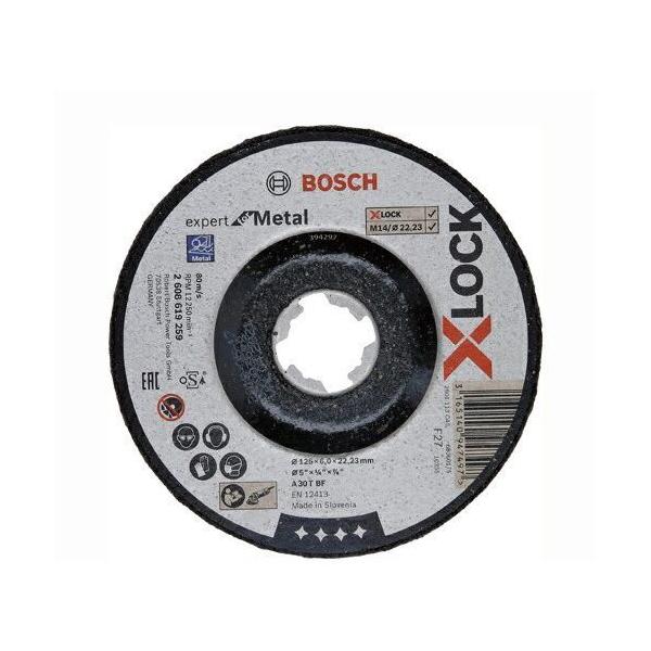 ボッシュ 2608619259 【10個入】 Ｘ－ＬＯＣＫ 研削砥石エキスパート 鉄用１２５ｘ６．０ オフセット型