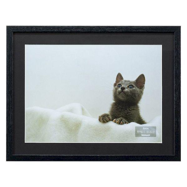 ナカバヤシ F-SW-114-D 木製写真額 A4 ブラック FSW114D