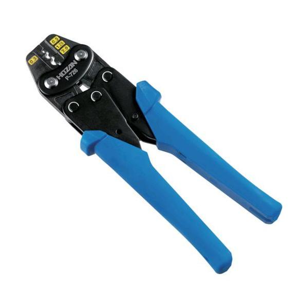 ＨＯＺＡＮ P-726 手動圧着工具 裸圧着端子・裸圧着スリーブ用 全長１８５ｍｍ P726