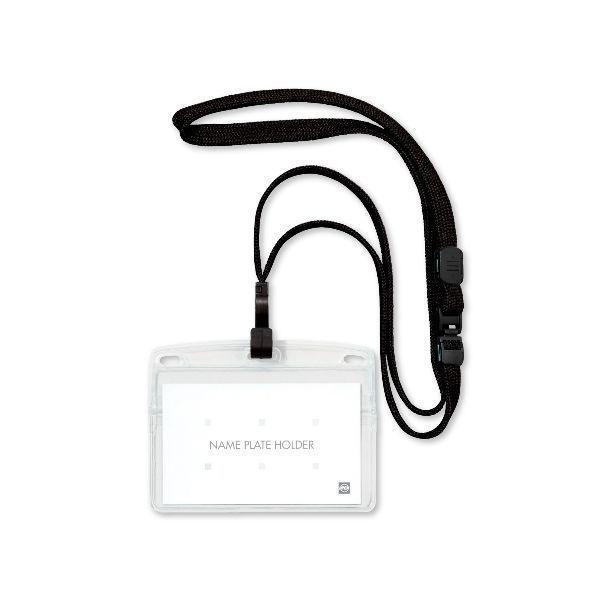 オープン工業 NL-22P-BK 吊り下げ名札 フック式 ヨコ名刺 1枚 黒 NL22PBK