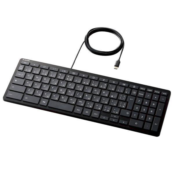エレコム ELECOM TK-CB01UPKBK キーボード 有線 USB タイプC パンタグラフ コンパクト テンキー付き Chromebook W