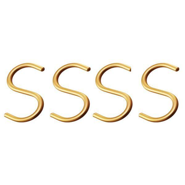 他サイト： ハイロジック 4960983953556 95355 アルミSフック 小 ゴールド 4入の商品画像