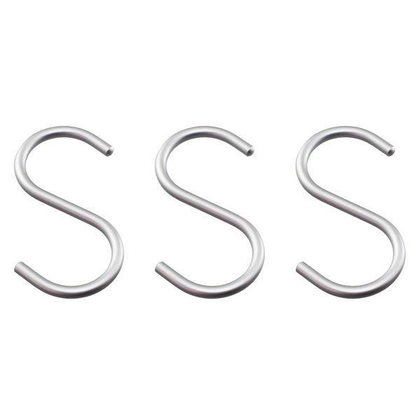 ハイロジック 4960983953570 95357 アルミSフック 中 シルバー 3入