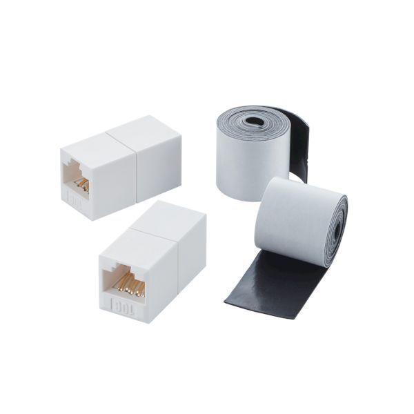 エレコム ELECOM LD-VAPFR6A/SET LANケーブル 延長コネクタ CAT6A準拠 高速 RJ45 2個 簡易防水テープ付き 有線LA