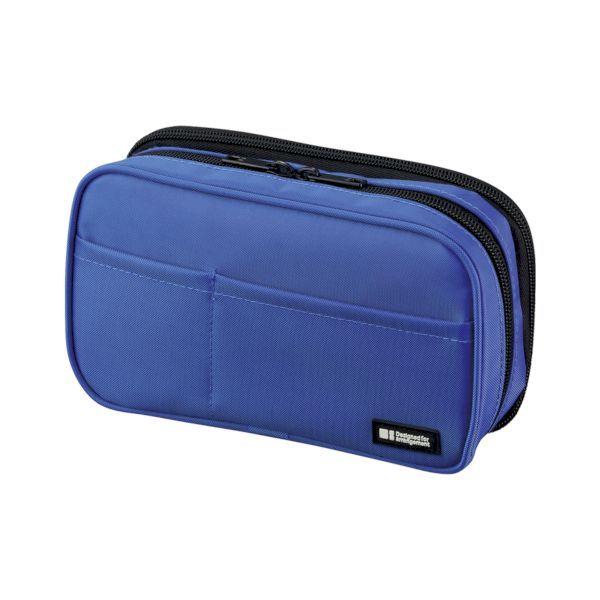 リヒトラブ LIHIT LAB. A7555-108 ペンケース ブックタイプ ダブル ブルー A7555108