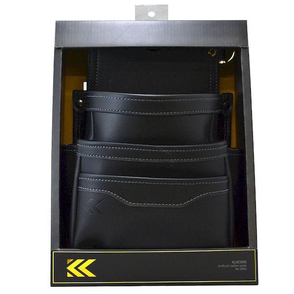 フジ矢 4952520414101 腰袋2段 黒金 LIGHT PU LEATHER SERIES : 測定器