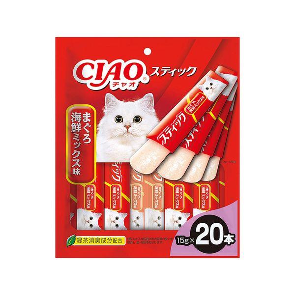 他サイト： いなばペットフード 4901133335112 TSC−221 CIAO スティック まぐろ 海鮮ミックス味 15g×20本入の商品画像