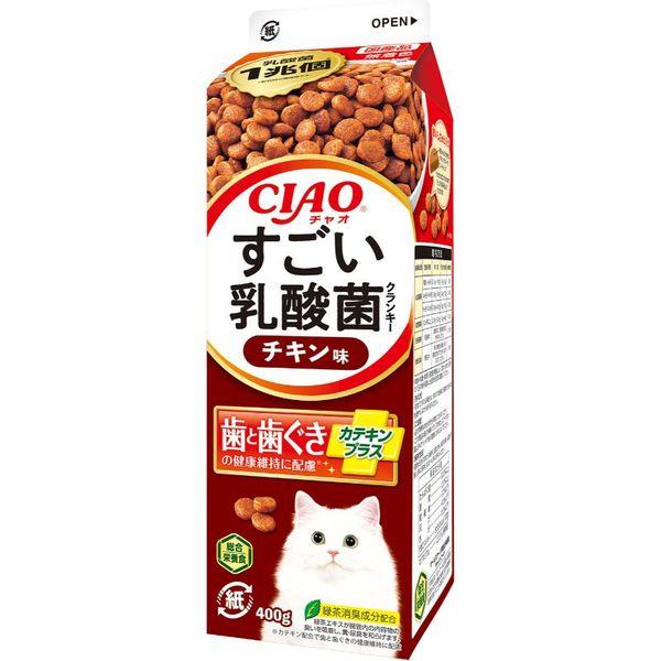 他サイト： いなばペットフード 4901133735349 P−284 CIAO すごい乳酸菌クランキー牛乳パック チキン味 400gの商品画像