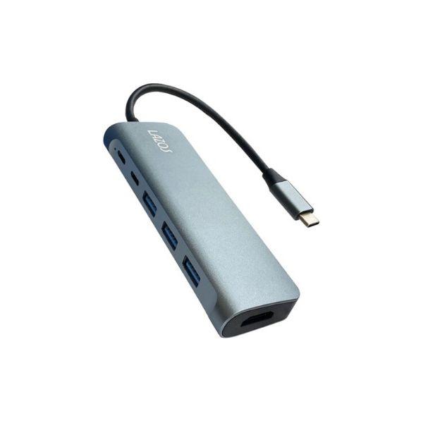 Lazos L-CH6　6in1 Type-c ハブ USB TypeC 最大96W Type-A USB3.0 HDMI 4K対応 USBハブ　Macにも