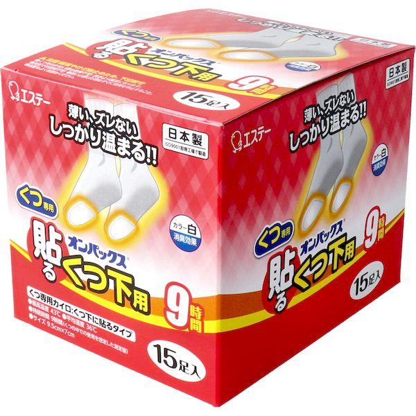 他サイト： 4902899454024 貼るオンパックス くつ下用 くつ下に貼るタイプ 白 15足入の商品画像