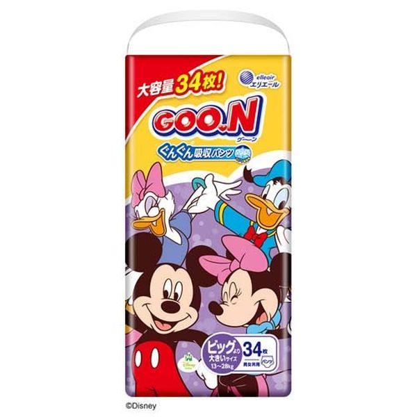 他サイト： 大王製紙 4902011842913 グーン ぐんぐん吸収パンツ BIGより大きいサイズ 34枚×3入の商品画像